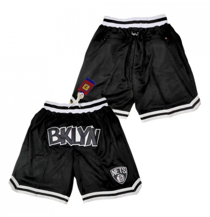 Men's Brooklyn Nets Just Don Black Shorts (Run Smaller)