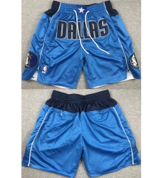 Men's Dallas Mavericks Blue Shorts (Run Small)