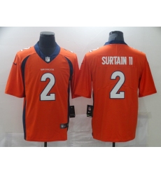 Men's Denver Broncos #2 Patrick Surtain II Nike Orange 2021 NFL Draft First Round Pick Limited Jersey