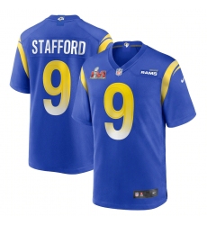 Youth Los Angeles Rams #9 Matthew Stafford Blue Nike Royal Super Bowl LVI Patch Jersey