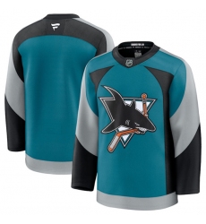 Men's San Jose Sharks Blank Teal 2025 Alternate Stitched Hockey Jersey