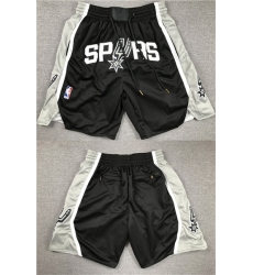 Men' San Antonio Spurs Black Shorts (Run Small)