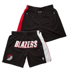 Men's Portland Trail Blazers Black Just Don NBA Shorts (Run Smaller)