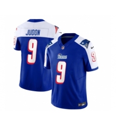 Men's Nike New England Patriots #9 Matthew Judon Blue White 2023 F.U.S.E. Vapor Limited Football Stitched Jersey Men's Nike New England Patriots #9 Matthew Judon Blue White 2023 F.U.S.E. Vapor Limited Football Stitched Jersey