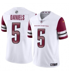 Men's Washington Commanders #5 Jayden Daniels White 2024 Draft Vapor Limited Football Stitched Jersey Men's Washington Commanders #5 Jayden Daniels White 2024 Draft Vapor Limited Football Stitched Jersey