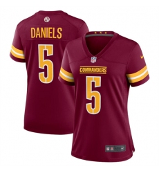 Women's Washington Commanders #5 Jayden Daniels Burgundy 2024 Draft Football Stitched Jersey(Run Small) Women's Washington Commanders #5 Jayden Daniels Burgundy 2024 Draft Football Stitched Jersey(Run Small)
