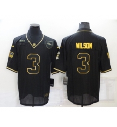 Men's Nike Denver Broncos #3 Russell Wilson Black 2020 Salute To Service Limited Jersey