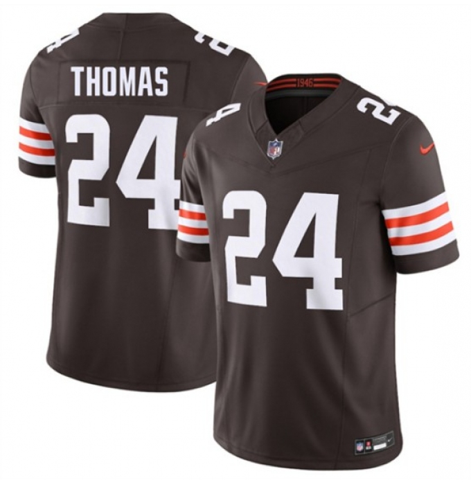 Men's Cleveland Browns #24 Daniel Thomas Brown 2026 F.U.S.E. Vapor Limited Football Stitched Jersey