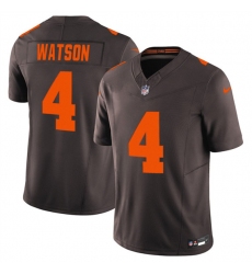 Men's Cleveland Browns #4 Deshaun Watson Brown 2025 F.U.S.E. Alpha Dawg Limited Football Stitched Jersey Men's Cleveland Browns #4 Deshaun Watson Brown 2025 F.U.S.E. Alpha Dawg Limited Football Stitched Jersey