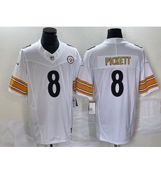 Men's Nike Pittsburgh Steelers #8 Kenny Pickett White 2023 F.U.S.E. Vapor Untouchable Stitched Jersey Men's Nike Pittsburgh Steelers #8 Kenny Pickett White 2023 F.U.S.E. Vapor Untouchable Stitched Jersey
