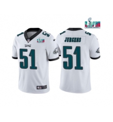 Men's Philadelphia Eagles #51 Cam Jurgens White Super Bowl LVII Vapor Untouchable Limited Stitched Jersey