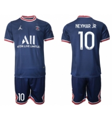 Men 2021-2022 Club Paris St German home blue 10 Soccer Jersey