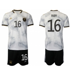 Men's Germany #16 Rudy White Home Soccer Jersey Suit
