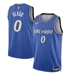Men's Orlando Magic #0 Anthony Black Blue 2025 Icon Edition Stitched Basketball Jersey