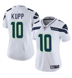 Women's Seattle Seahawks #10 Cooper Kupp White 2025 Vapor Limited Football Stitched Jersey(Run Small)