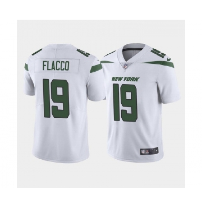 Men's New York Jets #19 Joe Flacco White Vapor Limited Stitched Jersey