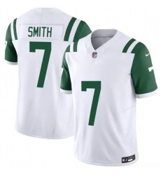 Men's New York Jets #7 Geno Smith White 2025 F.U.S.E. Classic Alternate Vapor Untouchable Limited Stitched Jersey
