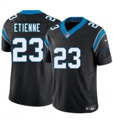 Men's Carolina Panthers #23 Trevor Etienne Black 2025 Draft F.U.S.E. Vapor Limited Football Stitched Jersey