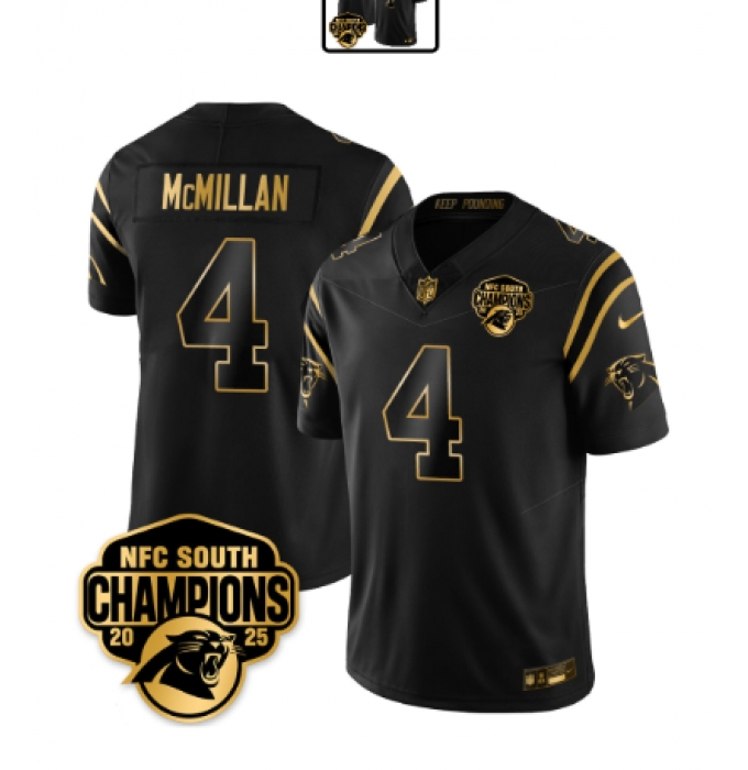 Men's Carolina Panthers #4 Tetairoa McMillan NFC South Division Champions Vapor