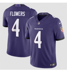 Men's Baltimore Ravens #4 Zay Flowers Purple 2026 F.U.S.E Vapor Stitched Limited Football Jersey Men's Baltimore Ravens #4 Zay Flowers Purple 2026 F.U.S.E Vapor Stitched Limited Football Jersey