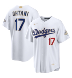Men's Los Angeles Dodgers #17 Shohei Ohtani Nike White 2026 Gold Collection Stadium Jersey