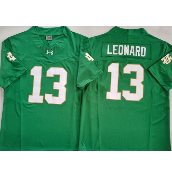 Men's Notre Dame Fighting Irish #13 Riley Leonard Green 2024 F.U.S.E. Limited Stitched Jersey