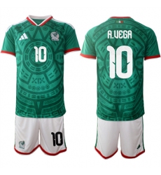 Men's Mexico #10 A.UEGA National Team FIFA x World Cup 2026 Home Green On Field Jersey