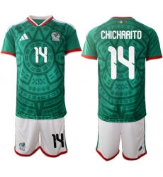 Men's Mexico #14 CHICHARITO National Team FIFA x World Cup 2026 Home Green On Field Jersey