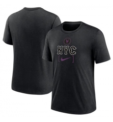 Men's New York Mets Heather Black 2024 City Connect Tri-Blend T-Shirt
