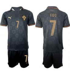 Men's Portugal #7 FIGO National Team FIFA x World Cup 2026 Away Gray On Eusebio special edition Jersey