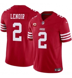 Men's San Francisco 49ers #2 Deommodore Lenoir Red 2025 F.U.S.E. With 1-Star C Vapor Untouchable Limited Stitched Football Jersey