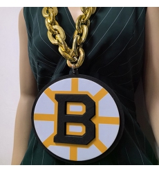 Boston Bruins Fan Chain, NHL fans, Team Logo Big necklace,  large  pendant, Medal gift clothing tag Accessories