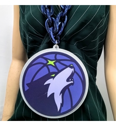 Minnesota Timberwolves Fan Chain, NBA fans, Team Logo Big necklace,  large  pendant, Medal gift clothing tag Accessories