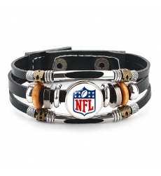 NFL Pro football team jewel cowhide bracelet leather hand jewelry