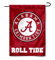 2Pcs Alabama Crimson Tide Circle Logo Garden Flag