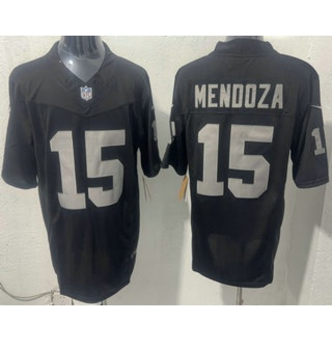 Men's Las Vegas Raiders #15 Fernando Mendoza Limited Black FUSE Vapor Jersey