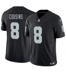 Men's Las Vegas Raiders #8 Kirk Cousins Black 2026 F.U.S.E. Vapor Untouchable Limited Football Stitched Jersey