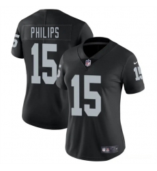 Women's Las Vegas Raiders #15 Kyle Philips Black 2025 Vapor Football Stitched Jersey(Run Small)