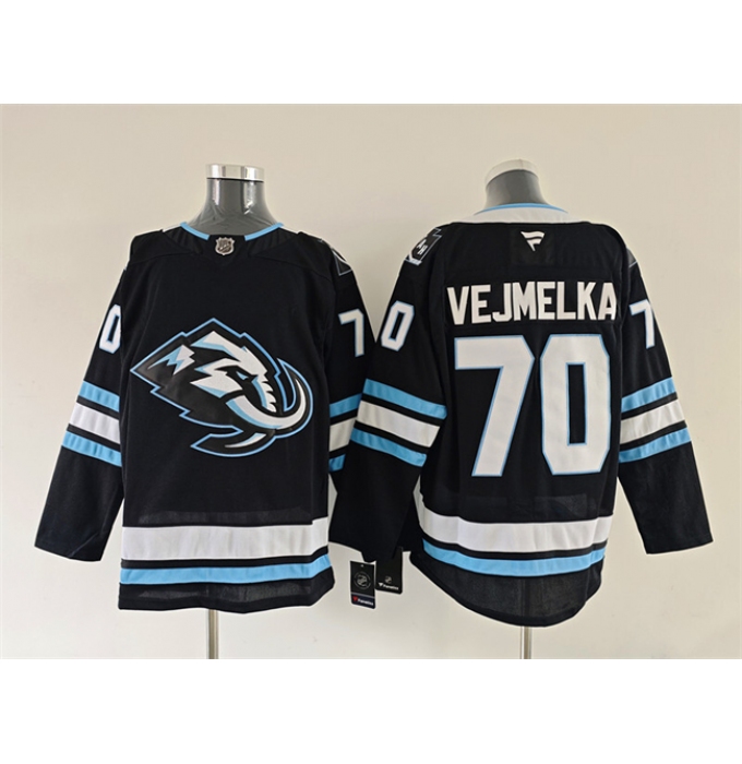 Men's Utah Mammoth #70 Karel Vejmelka Navy 2025 Stitched Jersey