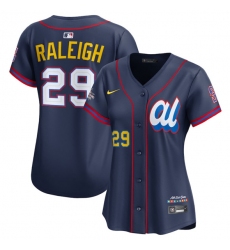 Women's American League #29 Cal Raleigh Navy 2025 All-Star Edition Limited Stitched Baseball Jersey(Run Small)