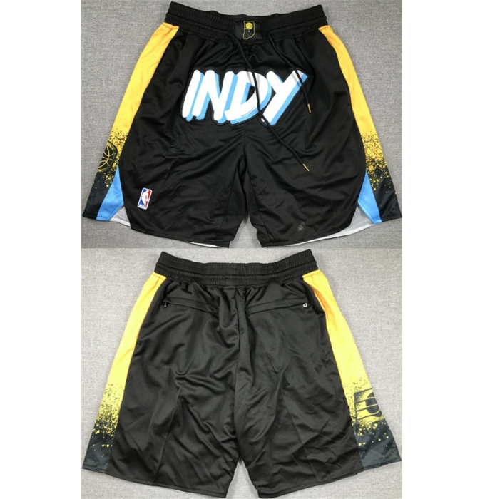 Men's Indiana Pacers Black City Edition Shorts (Run Small)