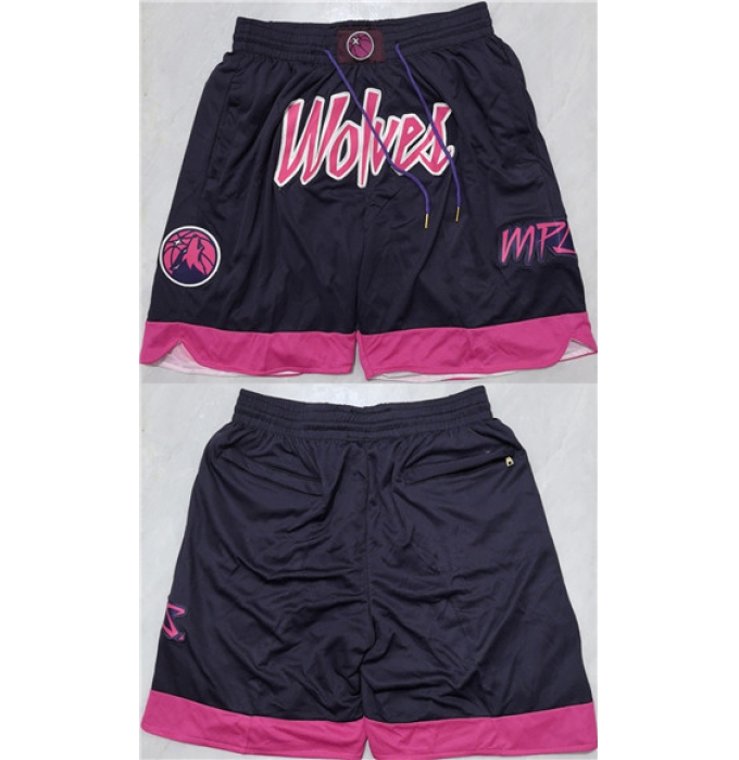 Men's Minnesota Timberwolves Black 2025 Shorts (Run Small)