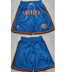 Men's Oklahoma City Thunder Blue Shorts (Run Small)