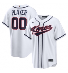 Men's Korea Baseball Active Player Custom White 2026 World Baseball Classic Home Stadium Stitched Jersey
