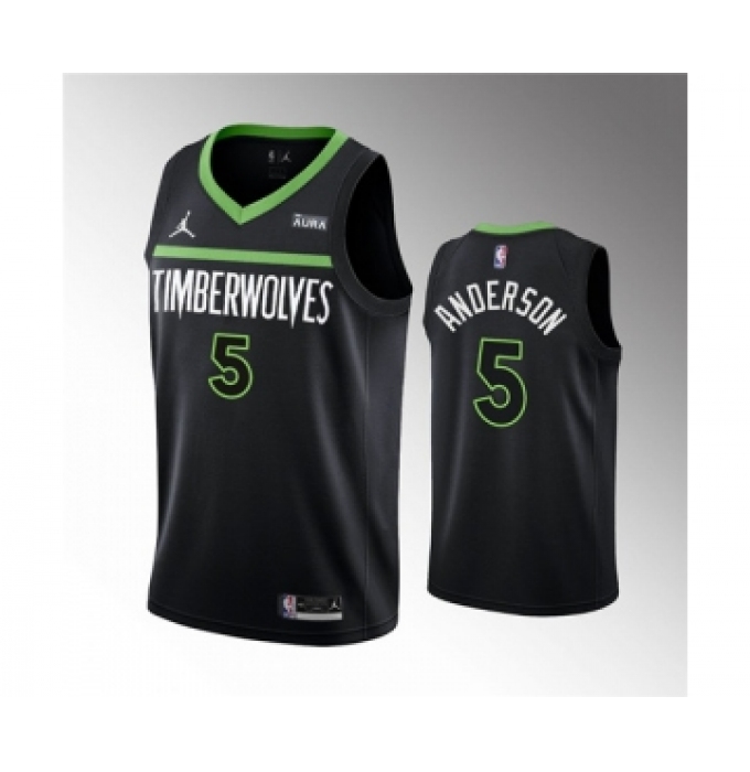 Men's Minnesota Timberwolves #5 Kyle Anderson Black Statement Edition Stitched Jersey