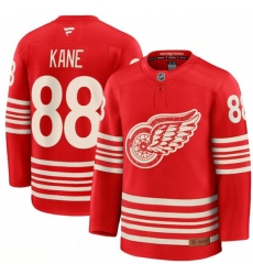 Men's Detroit Red Wings #88 Patrick Kane Red 2025 Centennial Premium Stitched Jersey