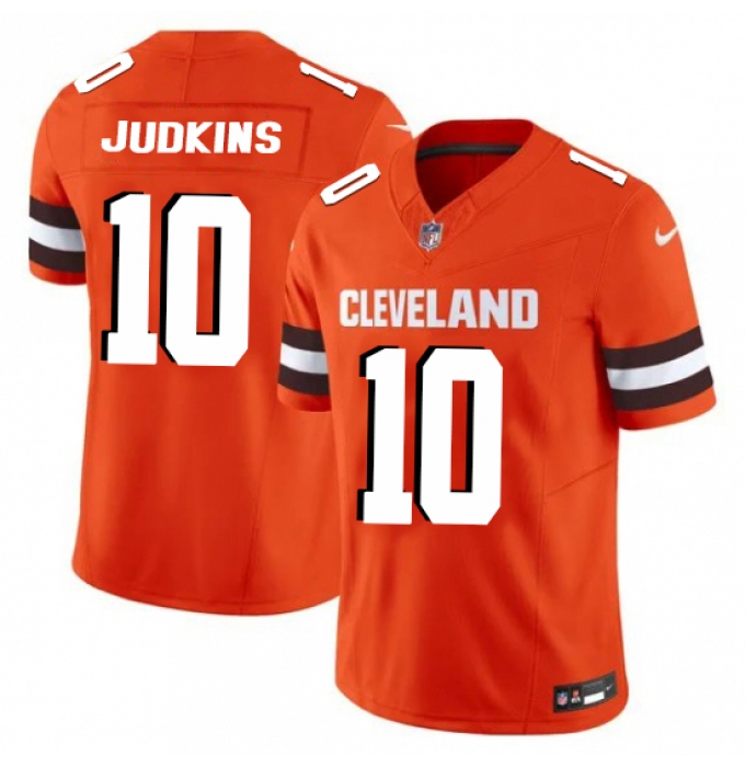 Men's Cleveland Browns #10 Quinshon Judkins 2025 Vapor Limited Football Stitched Jersey