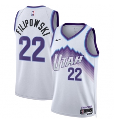 Men's Utah Jazz #22 Kyle Filipowski White 2025 Association Edition Stitched Basketball Jersey