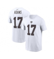 Men's Las Vegas Raiders #17 Davante Adams 2022 White Name & Number T-Shirt