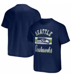 Men's Seattle Seahawks Navy X Darius Rucker Collection Stripe T Shirt